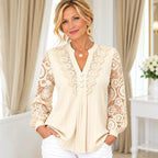 Carol - Blusa con encaje y cuello V