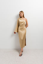 VESTIDO MIDI ASIMETRICO