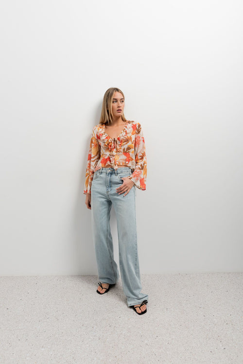 Bluse mit Blumenmuster