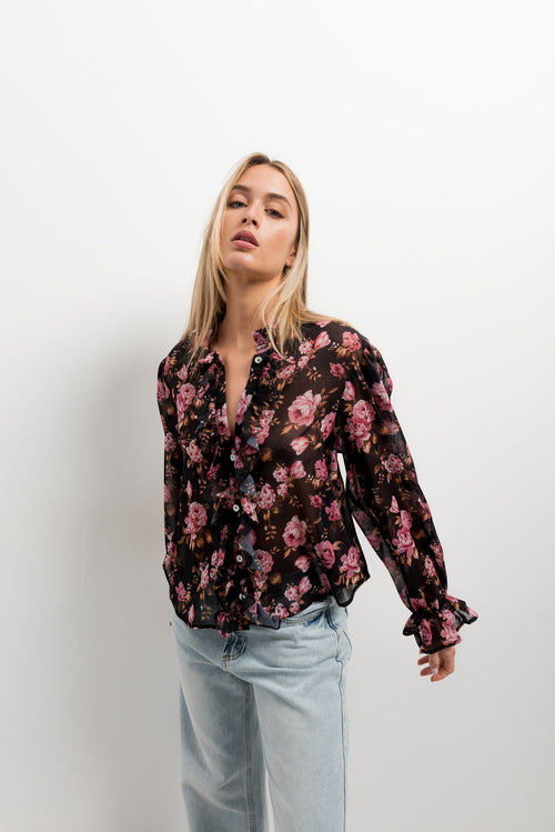 Bluse mit Blumenmuster