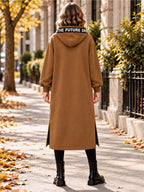 Silentto | Abrigo oversize de mujer con cremallera