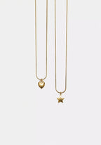 Set Collares Heart & Star Dorado – Amor y Magia en Oro