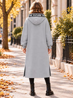 Silentto | Abrigo oversize de mujer con cremallera