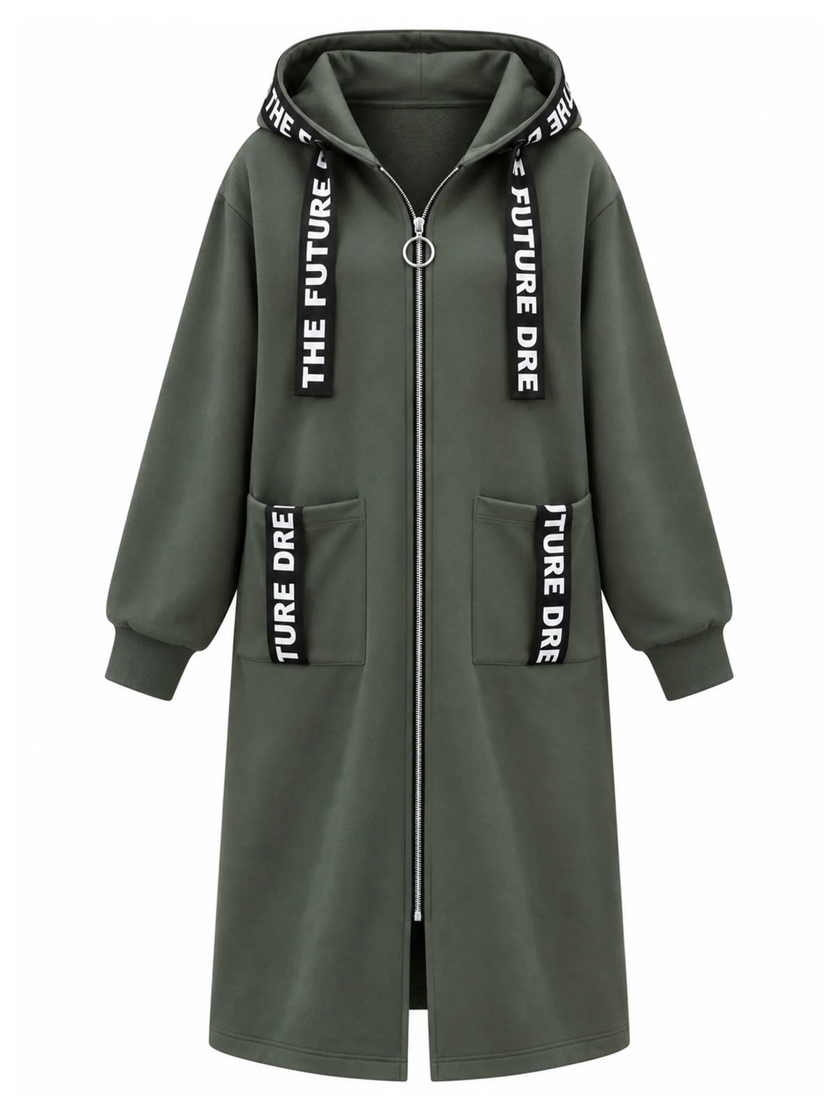 Silentto | Abrigo oversize de mujer con cremallera
