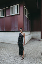 VESTIDO MIDI ASIMETRICO