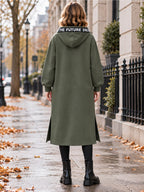 Silentto | Abrigo oversize de mujer con cremallera
