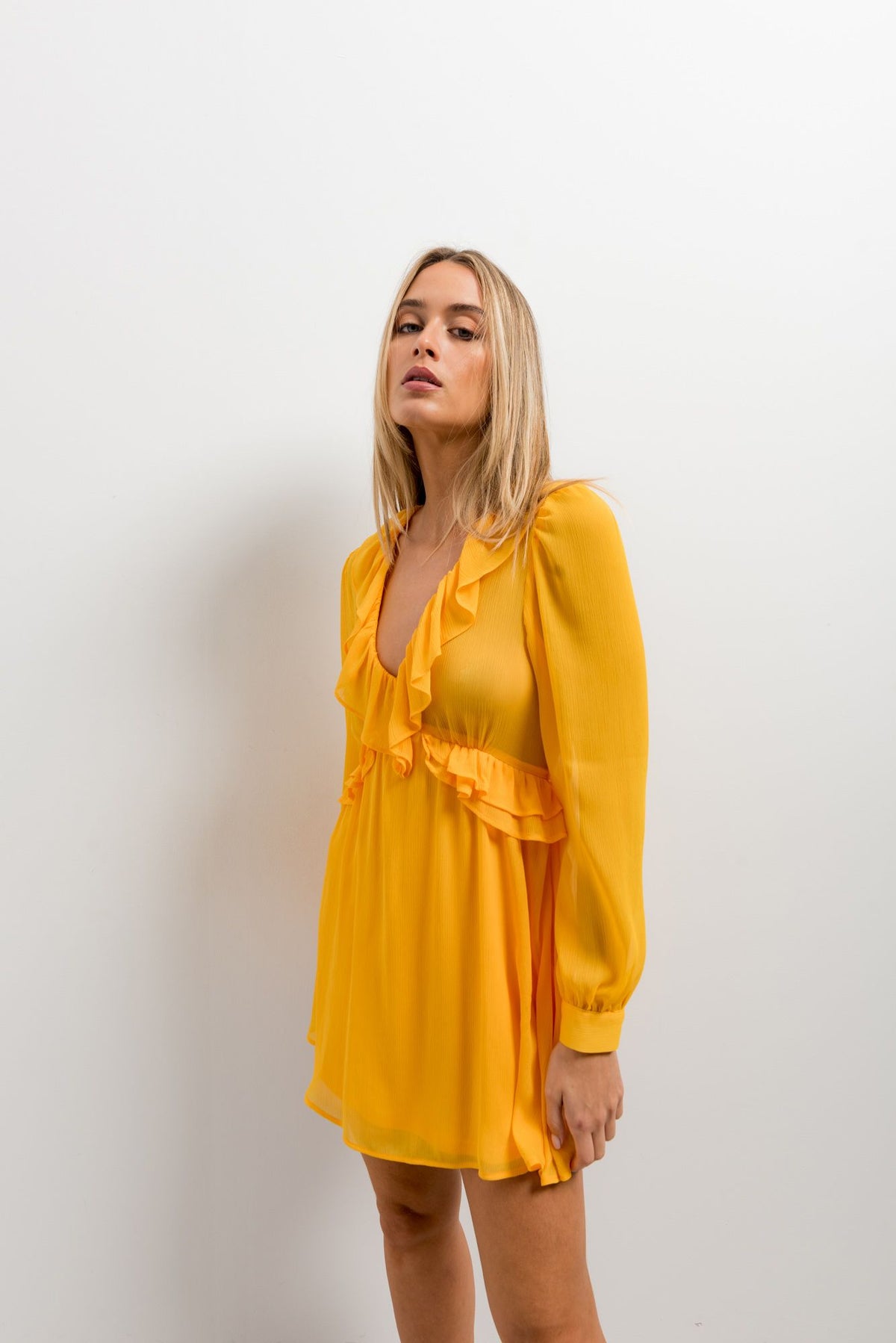 Minikleid mit Volants