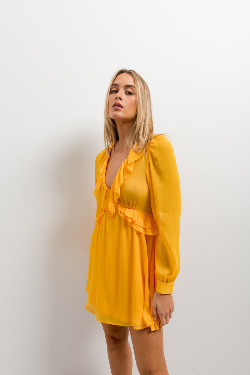 VESTIDO MINI VOLANTES | CAMELIA