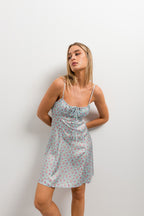 VESTIDO SATINADO ESTAMPADO FLORAL