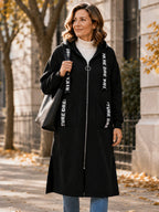 Silentto | Abrigo oversize de mujer con cremallera