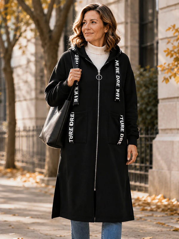 Silentto | Abrigo oversize de mujer con cremallera