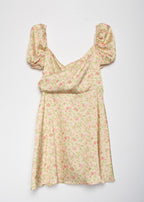VESTIDO CRUZADO FLORES AMARILLA