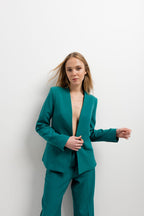 Taillierter Blazer ohne Revers