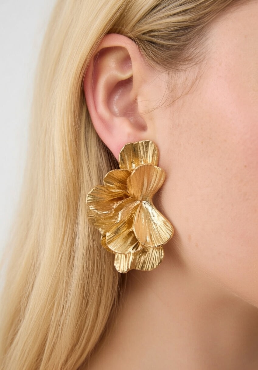 Pendientes Gold Leaf – Hoja Dorada de Inspiración Botánica