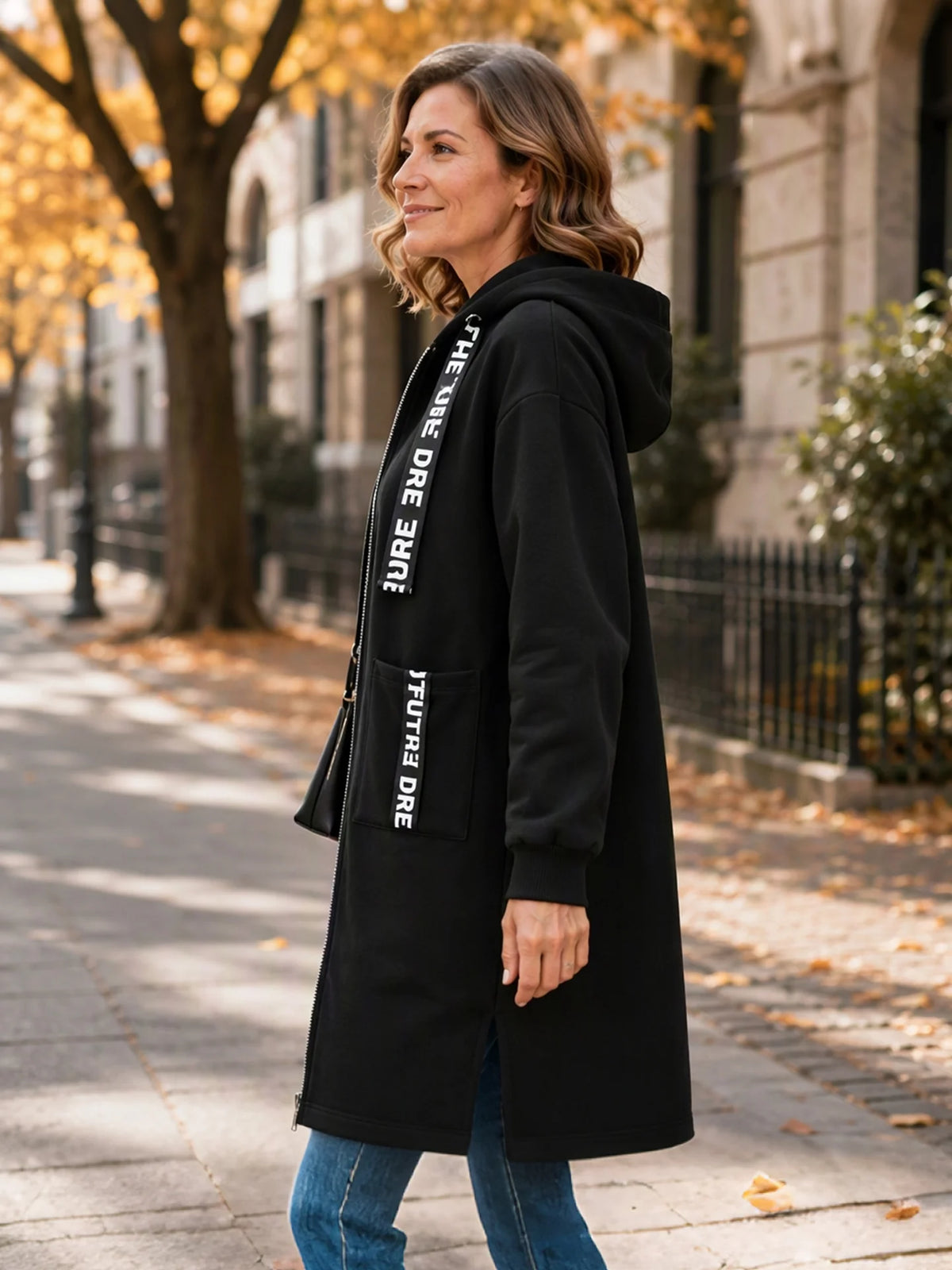 Silentto | Abrigo oversize de mujer con cremallera