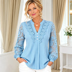 Carol - Blusa con encaje y cuello V