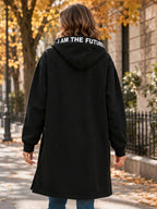 Silentto | Abrigo oversize de mujer con cremallera