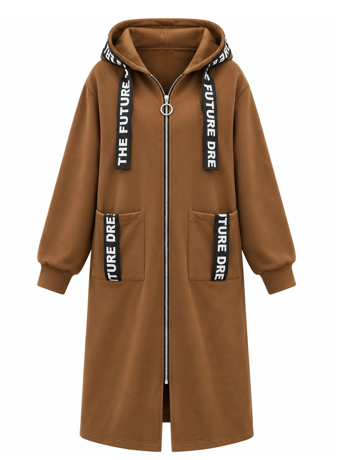 Silentto | Abrigo oversize de mujer con cremallera