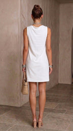 Emma | Vestido Cuello Drapeado