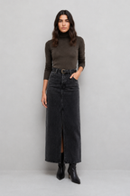 FALDA MIDI DENIM