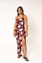 VESTIDO SATINADO ESTAMPADO