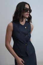 MIDIROCK IN DENIM-OPTIK