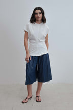 Bluse mit Raffungen