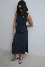 MIDIROCK IN DENIM-OPTIK