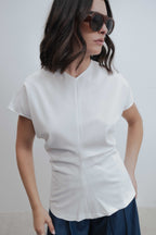 Bluse mit Raffungen
