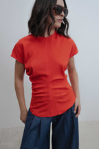 Bluse mit Raffungen