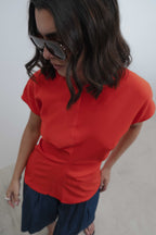 Bluse mit Raffungen