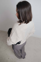 OVERSIZE-STRICKPULLOVER MIT V-AUSSCHNITT