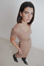 Strickbody mit Gürtel