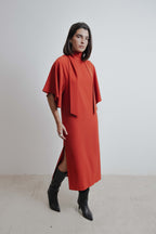 Midi-Kleid mit Bindeband