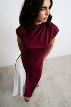 Kombiniertes Midi-Kleid