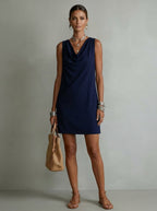 Emma | Vestido Cuello Drapeado