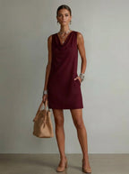 Emma | Vestido Cuello Drapeado