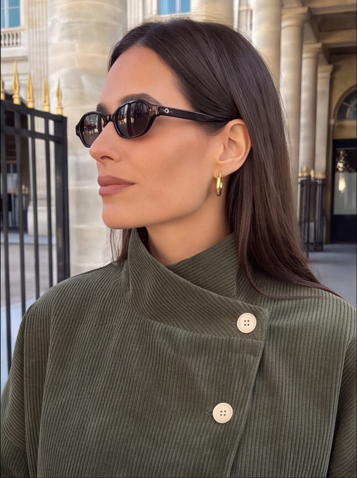 Capucine | Jersey de pana acanalada con cuello alto
