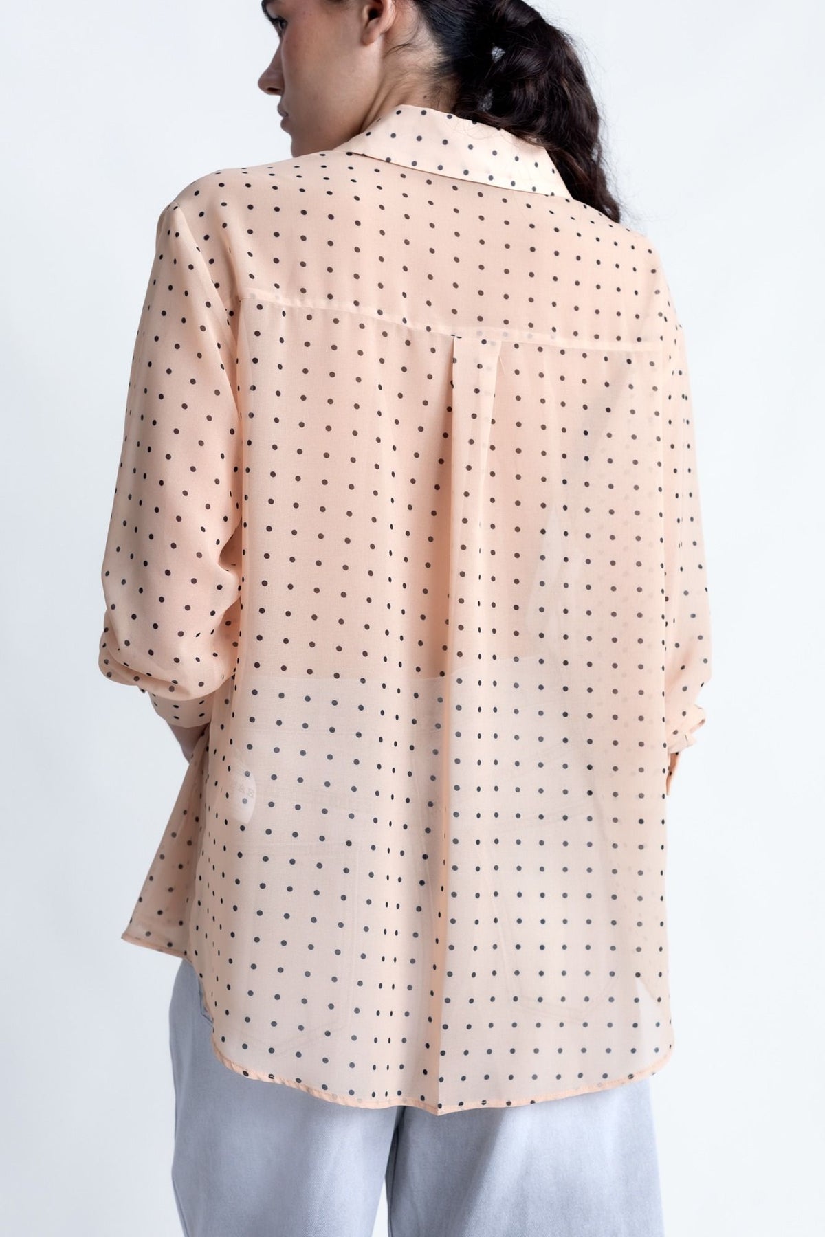 CAMISA ESTAMPADA SEMITRANSPARENTE
