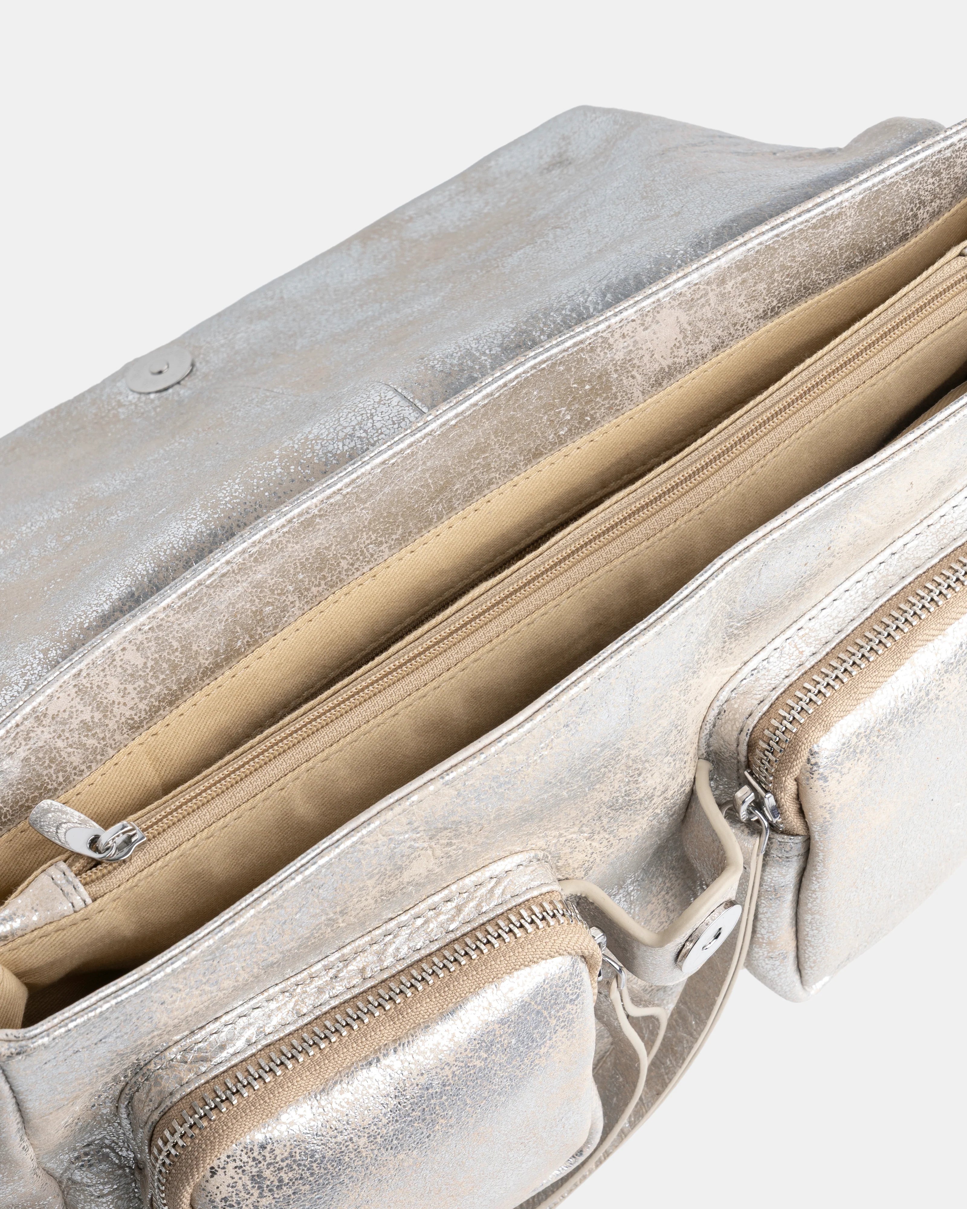 Bolso Silver Metallic