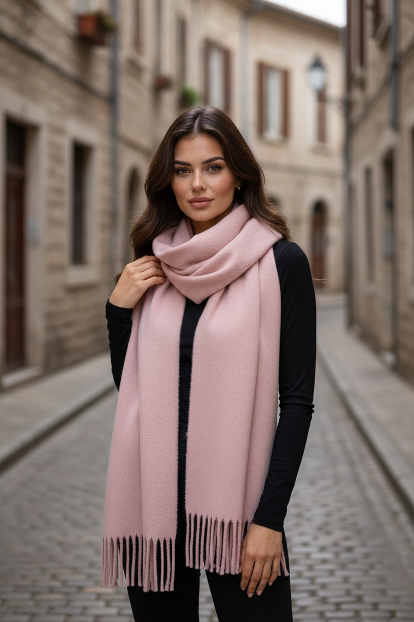 Bufanda Cuarzo Rosa - modelo 2