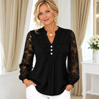 Carol - Blusa con encaje y cuello V