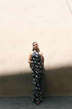 VESTIDO MIDI HALTER ESTAMPADO