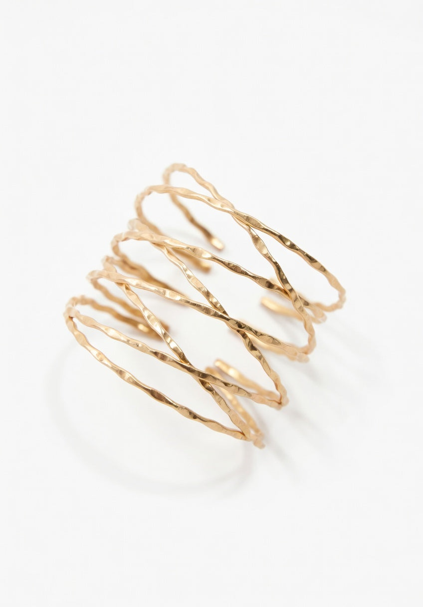 Brazalete Spiral Treasure – Espiral de Lujo Artesanal