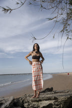 FALDA MIDI ESTAMPADA