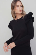 PULLOVER MIT VOLANTS