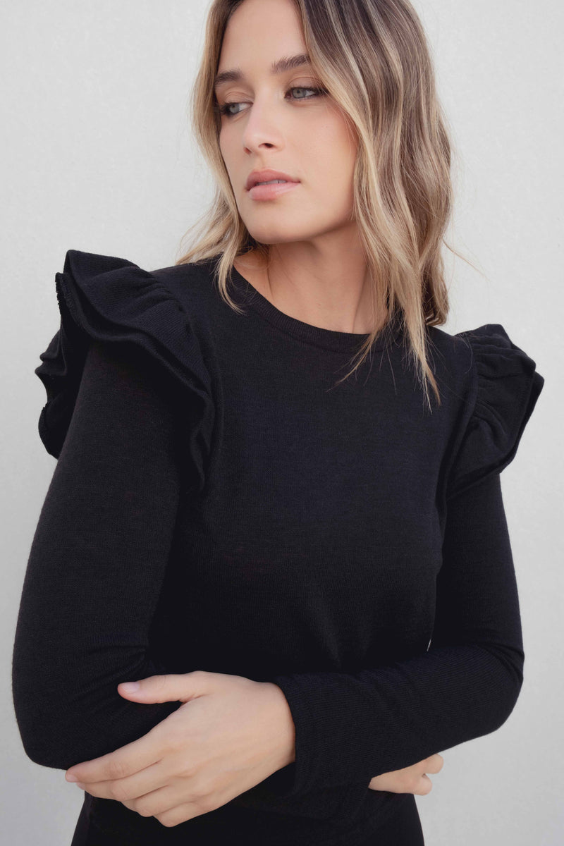PULLOVER MIT VOLANTS