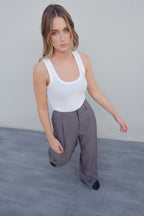 Weite Bundfaltenhose