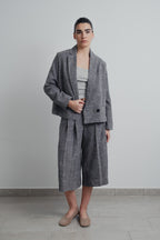 Lange Bermuda-Shorts mit Struktur