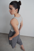 Lange Bermuda-Shorts mit Struktur